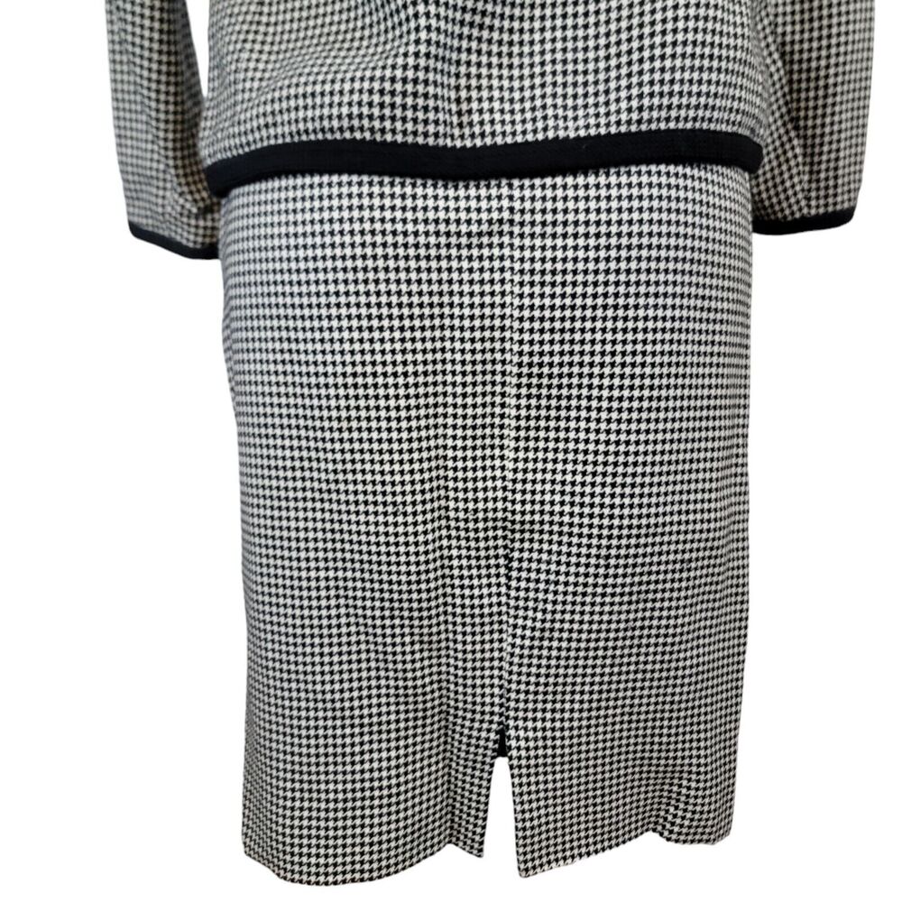Yves Saint Laurent Suit Womans 36 Black & White Houndstooth Vintage 2 Pc. Suit - Picture 11 of 13